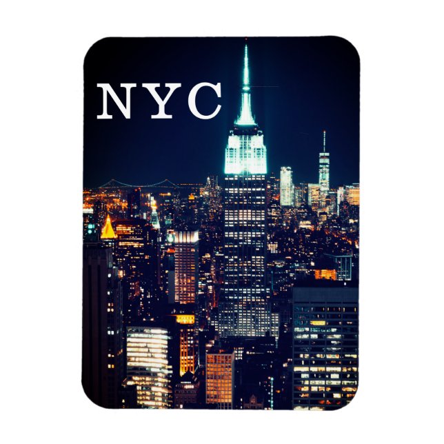 Modern New York City Skyline Magnet (Vertical)