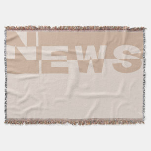 Modern NEWS Banner + your backgr. & ideas Throw Blanket