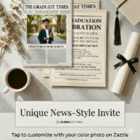 Modern Newspapers Graduation Invitation 20266