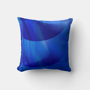 Modern Night Blue Colour Abstract Cushion