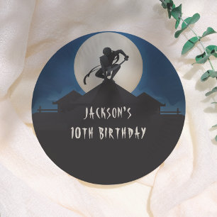 Modern Ninja Warrior Birthday Party Paper Plate