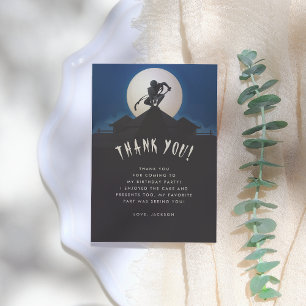 Modern Ninja Warrior Boy Birthday Party Thank You Card