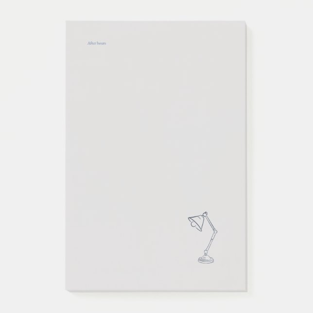 Modern Nocturnal Scholar Aesthetic/Night Lamp Post-it Notes (Front)