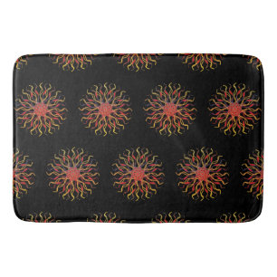 Modern & Non-traditional Mandala in Multicolored Bath Mat