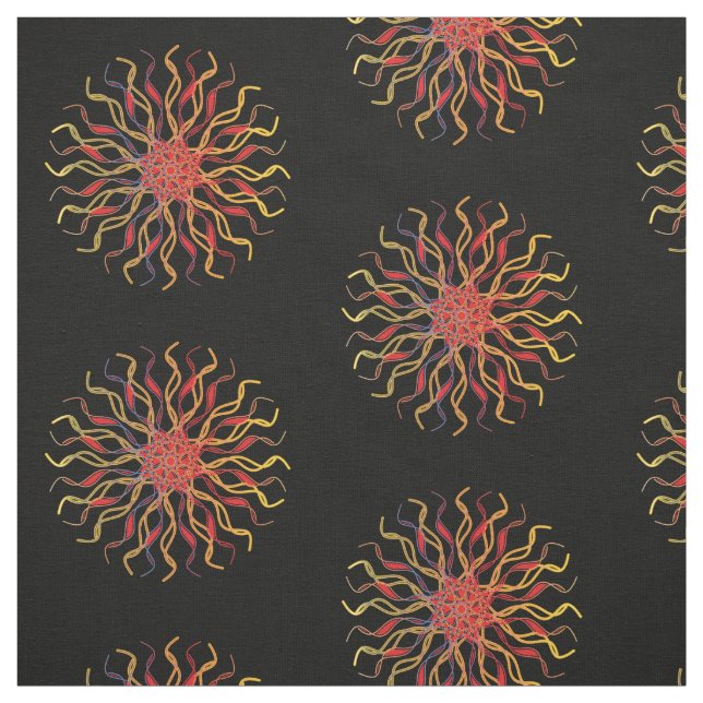 Modern & Non-traditional Mandala in Multicolored Fabric (Swatch)