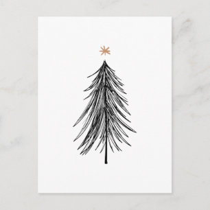 Modern Nordic Scandinavian Holiday Christmas Postcard