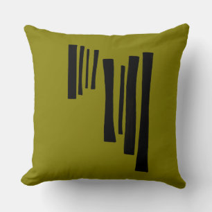 Modern Nordic Timber Abstract Throw Pillow