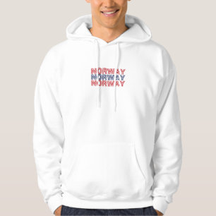 Modern norway scandinavia Flag Country Souvenir Hoodie