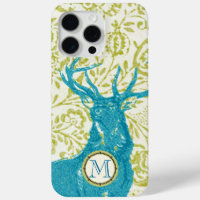 Modern Nostalgia Monogram Deer Vintage Floral