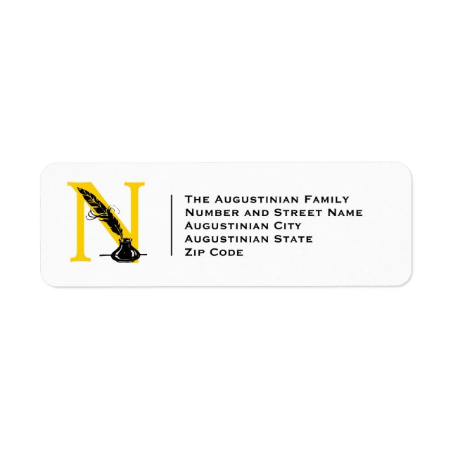 Modern NOTARY AGENT Return Address Label (Front)