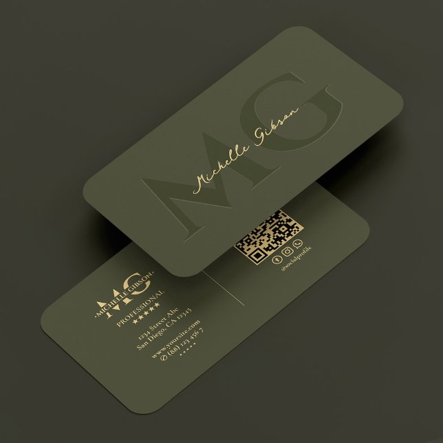 Modern Notary Law Firm Attorney Monogram Green Business Card (Modern Notary Law Firm Attorney Monogram Green Business Card
)