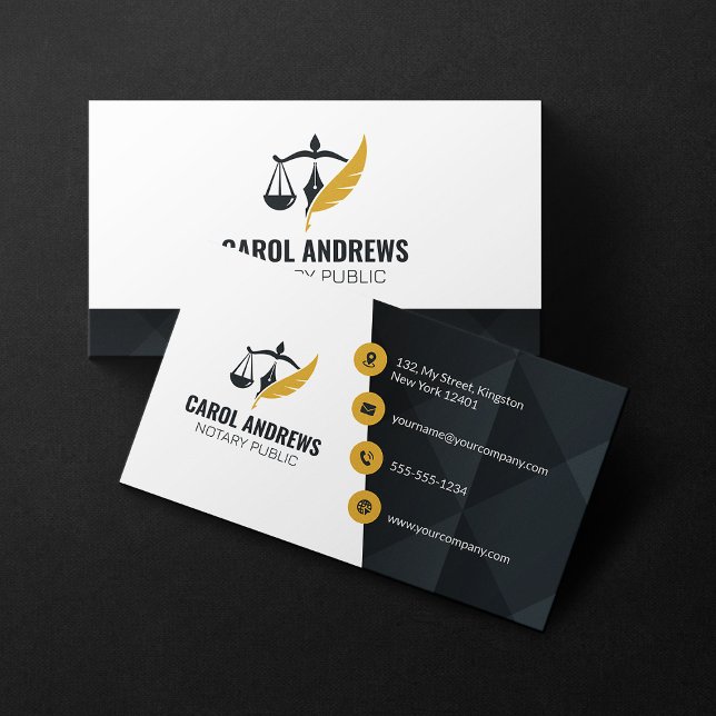 Modern Notary Loan Signing Agent Notary Public Business Card (Creator Uploaded)