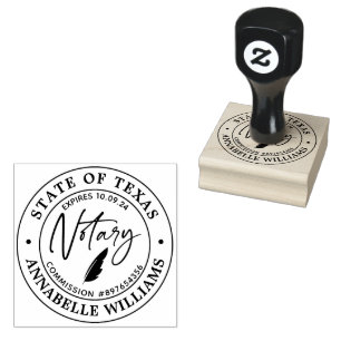 Modern Notary Public   Rubber Stamp