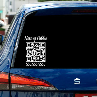 Modern Notary Public Script Business QR Code