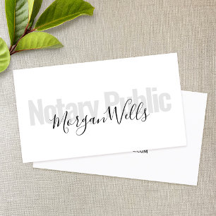 Modern Notary Public Signing Agent Business Card