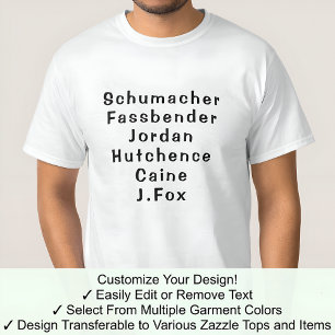 Modern Novelty Name In Common Template 05 T-Shirt
