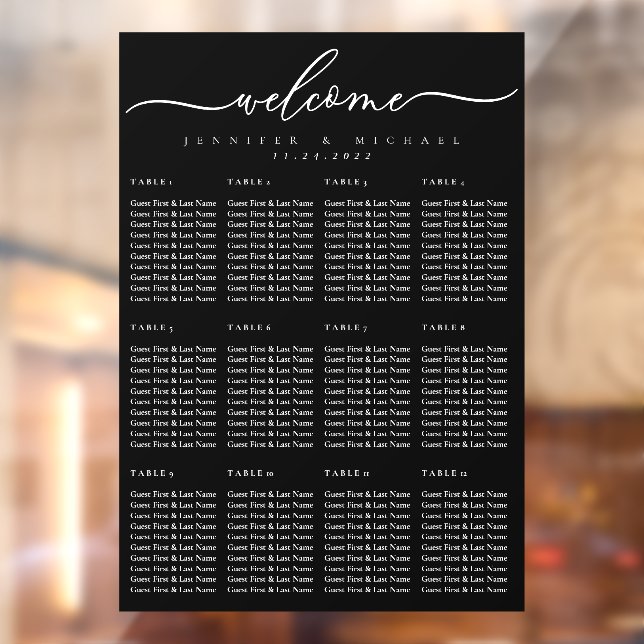 Modern numbers for table Welcome to the wedding (Sheet 2)