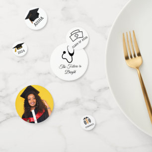 Modern Nurse Custom Photo Graduation Party  Confetti