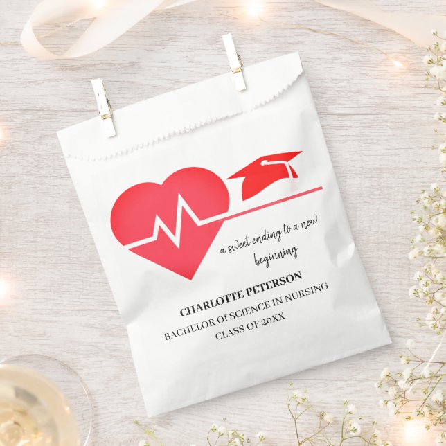 Modern Nurse Doctor Graduation Party  Favour Bag (Clipped)