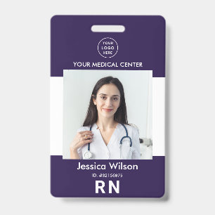 Modern Nurse ID Medical Employee Staff Badge