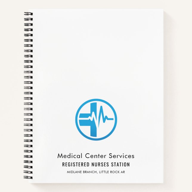 Modern Nurse Medical Assistants Custom Notebook (Front)