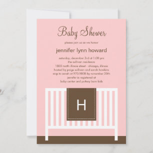 Modern Nursery Baby Shower Invitation (Pink)