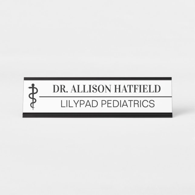 Modern Nursing Doctor Medical Physician Medical Desk Name Plate (Front)