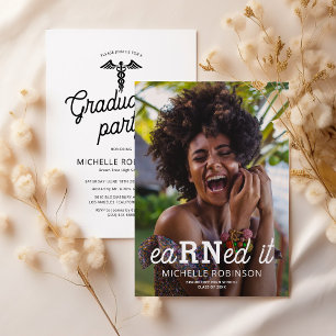 Modern Nursing School Graduation Party Invitation