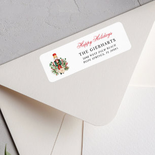 Modern Nutcracker Christmas Holiday Return Address Label
