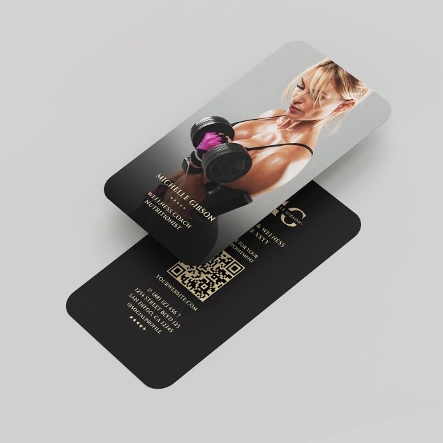 Modern Nutritionist Fitness Wellness Coach Photo Business Card (Modern Nutritionist Fitness Wellness Coach Photo Business Card
)