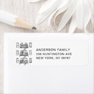 Modern NYC Moving Return Address Label
