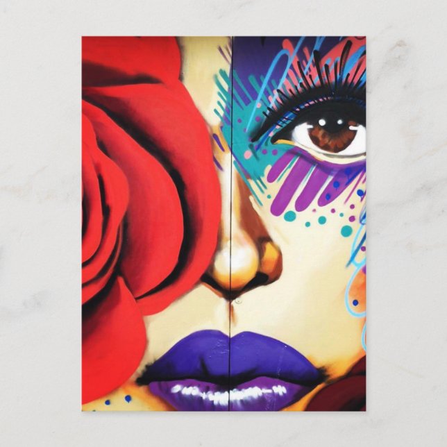 Modern NYC Street Art Postcard (Front)