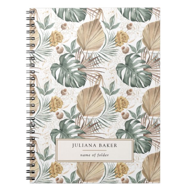 Modern Oasis Foliage Notebook (Front)