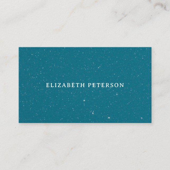 Modern ocean beachy blue business card (Front)