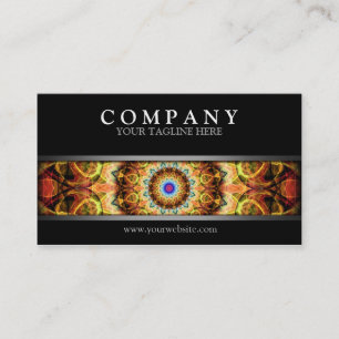Modern Ochre Mandala Business Card