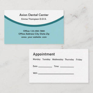 Modern Office  Dentist Office Appointment  Card