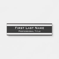 Modern Office Door Sign Signs Black and White