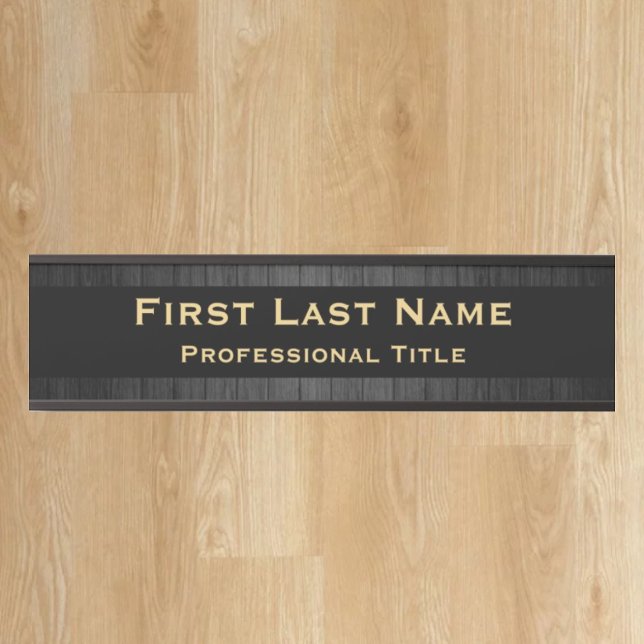 Modern Office Door Sign Signs Black Wood Look (Creator Uploaded)