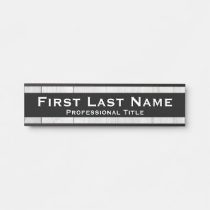 Modern Office Door Sign Signs Faux White Wood