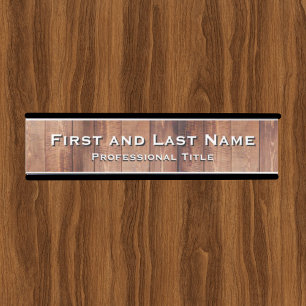 Modern Office Door Sign Signs Wood Grain Look