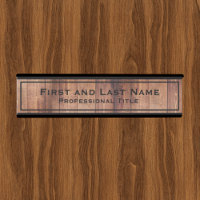 Modern Office Door Sign Signs Wood Grain Look