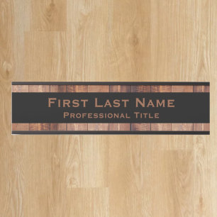 Modern Office Door Sign Signs Wood Grain Look