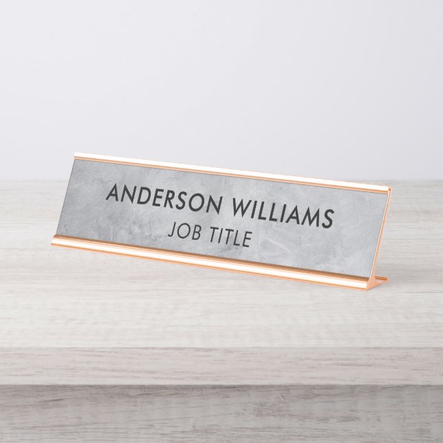 Modern Office Employee Desk Name Plate (Front)