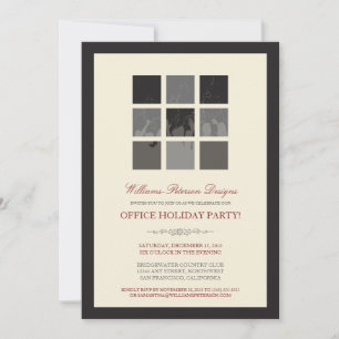 Modern Office Holiday Party Invitation (black)
