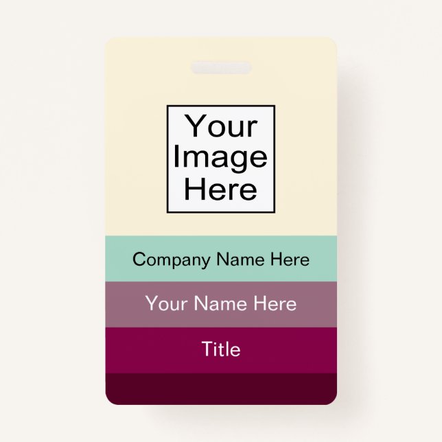 Modern Office Name ID Badges (Front)