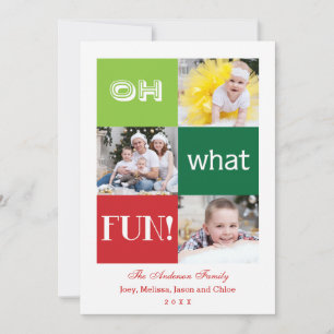 Modern Oh What Fun Holiday Multi Photo