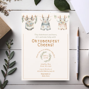 Modern Oktoberfest Baby Brewing Shower Invitation