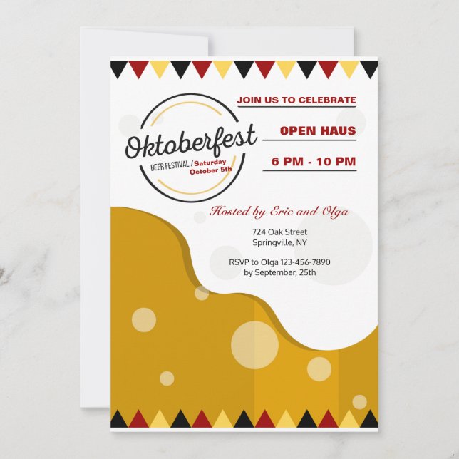 Modern Oktoberfest Invitation (Front)