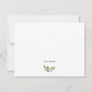 Modern Olive branch Card