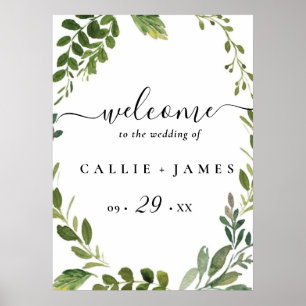 Modern Olive Branch Save Date Poster